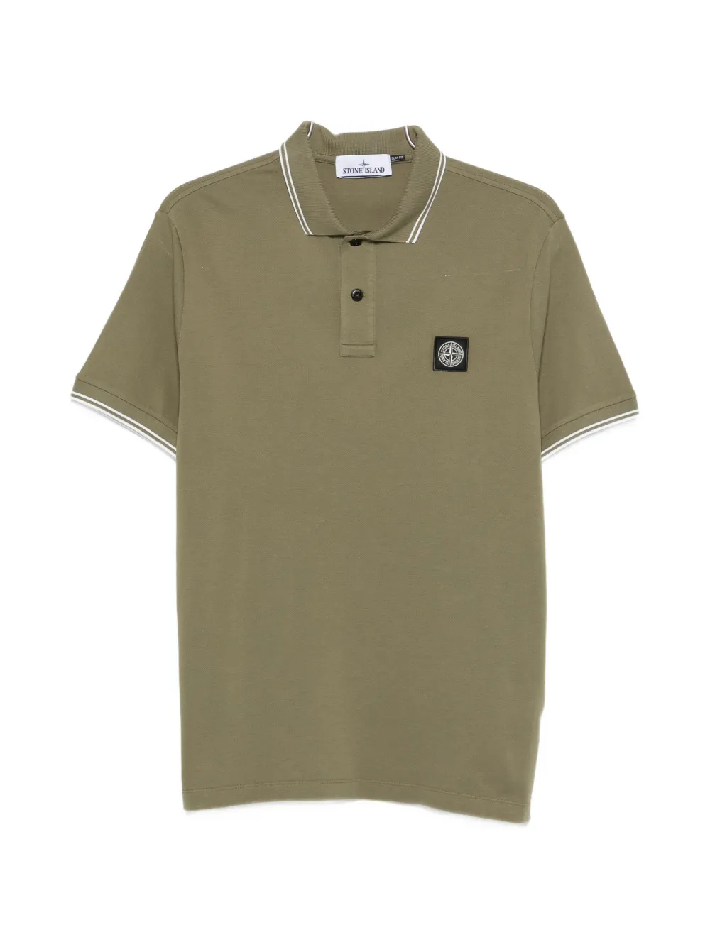 Stone Island stripe-trim polo shirt - Verde