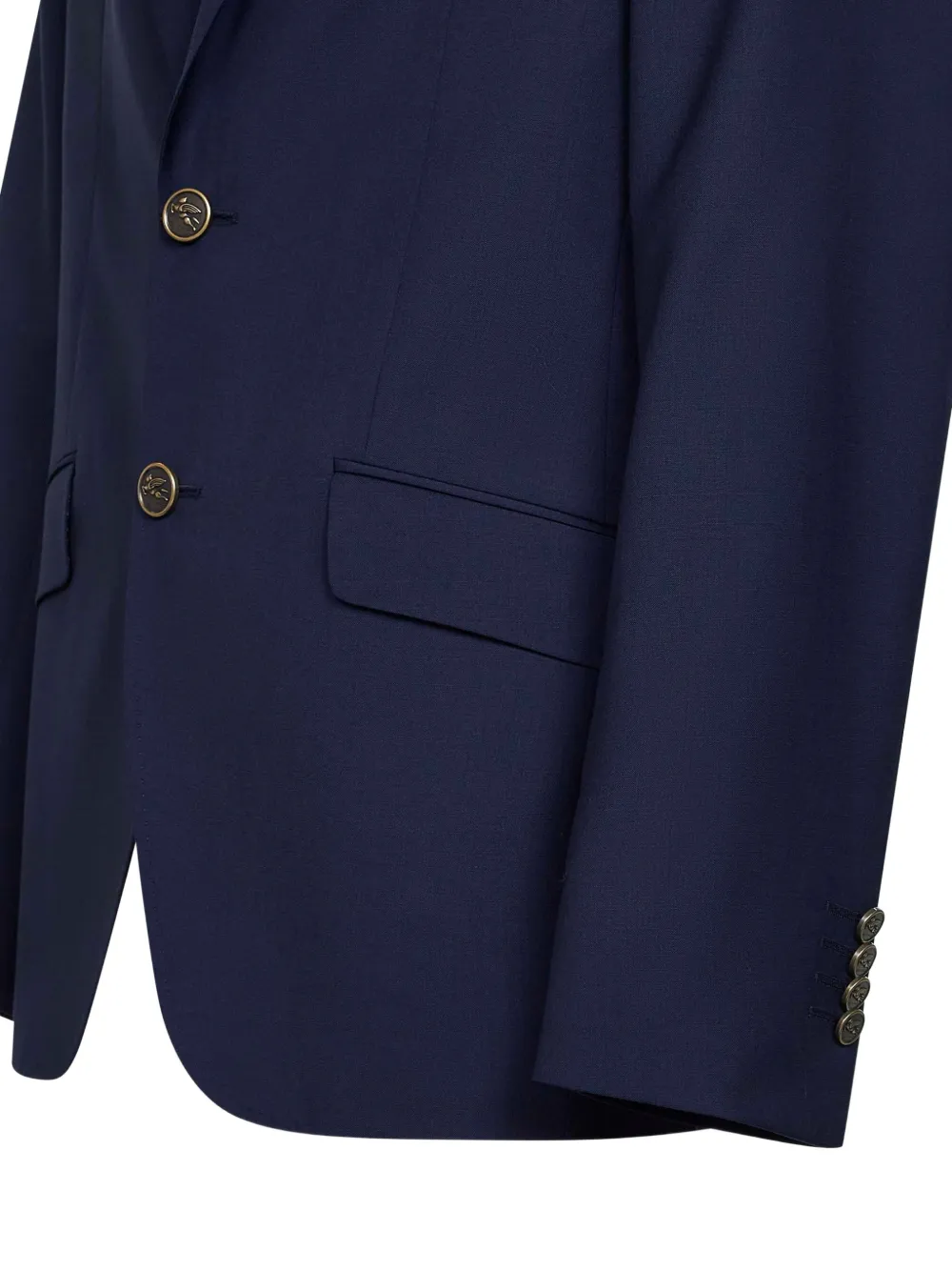 ETRO Blazer met enkele rij knopen Blauw