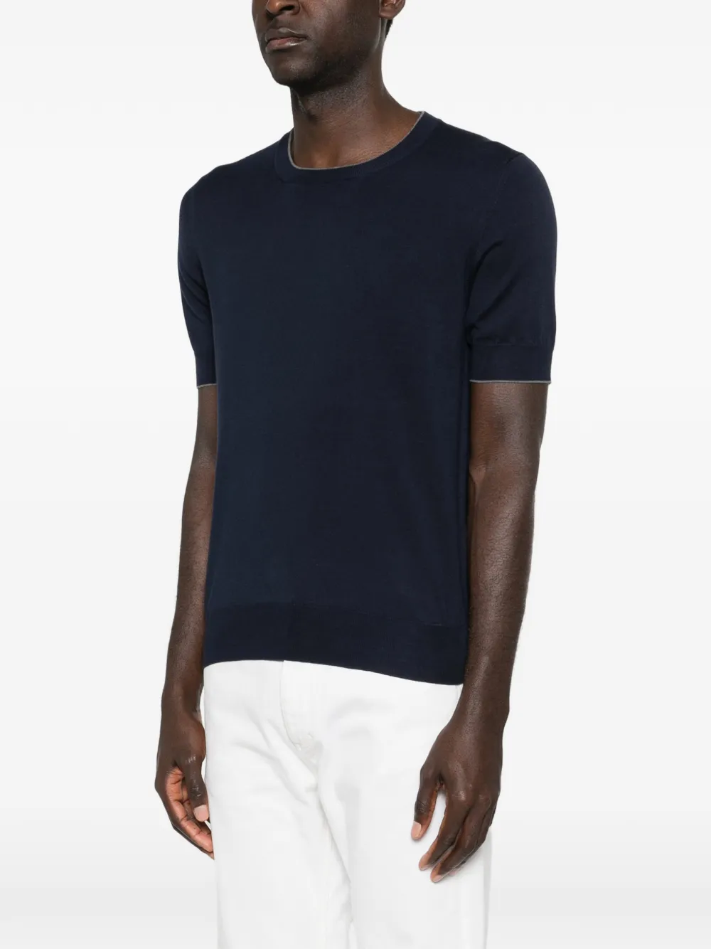 Brunello Cucinelli Katoenen T-shirt Blauw