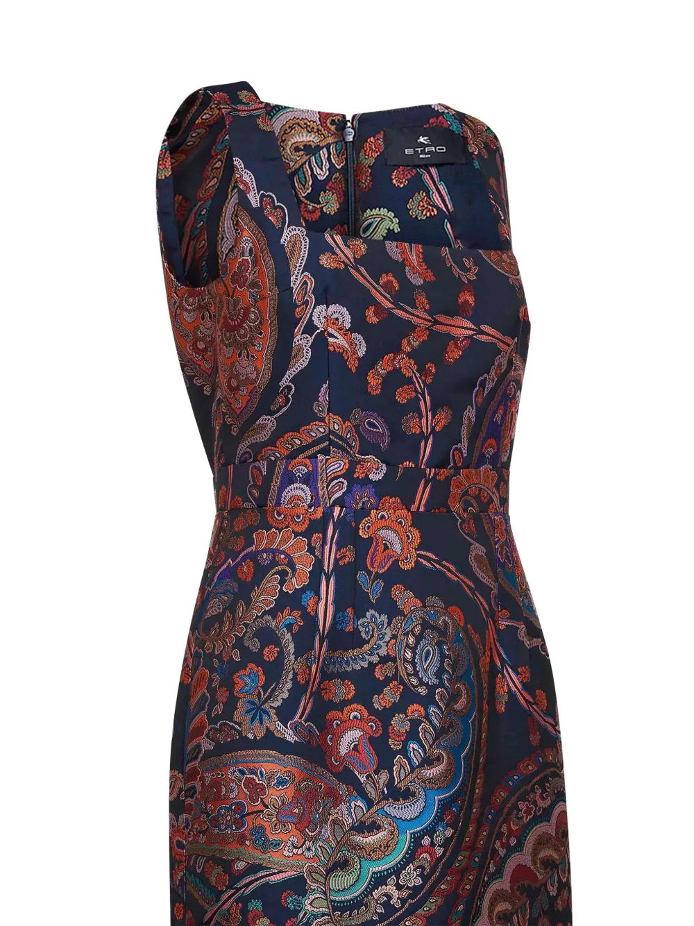 paisley pattern dress ladies Womens Retro Silk Dress with Red Paisley Print Short Silk Dress Pink / S