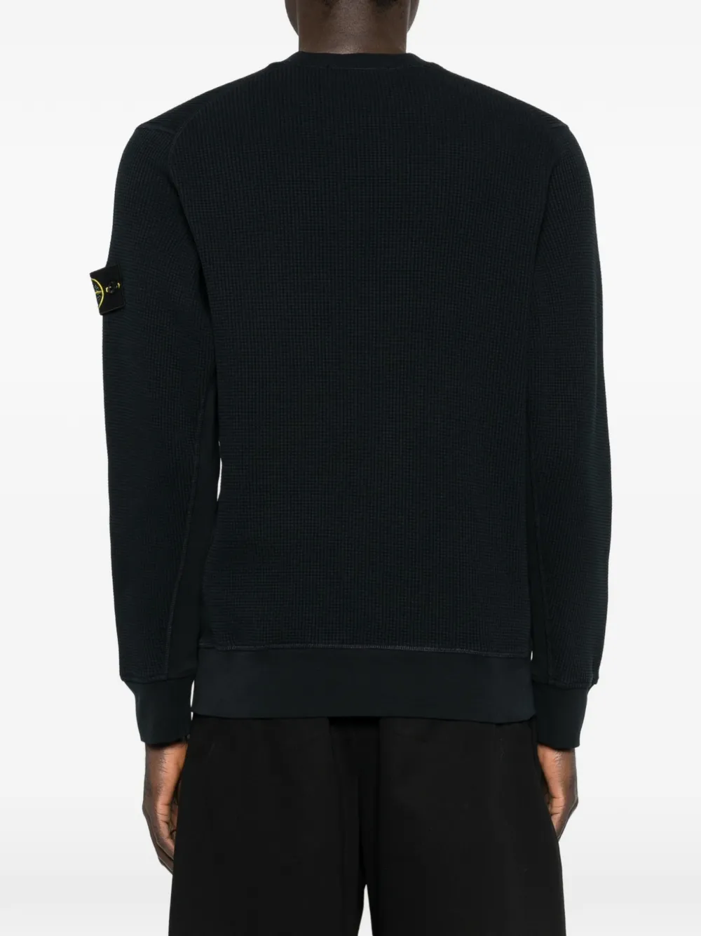 Stone Island Trui met wafelpatroon Zwart