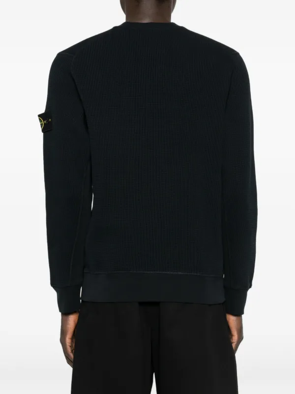 Stone Island ワッフルニット セーター | ブラック | FARFETCH JP