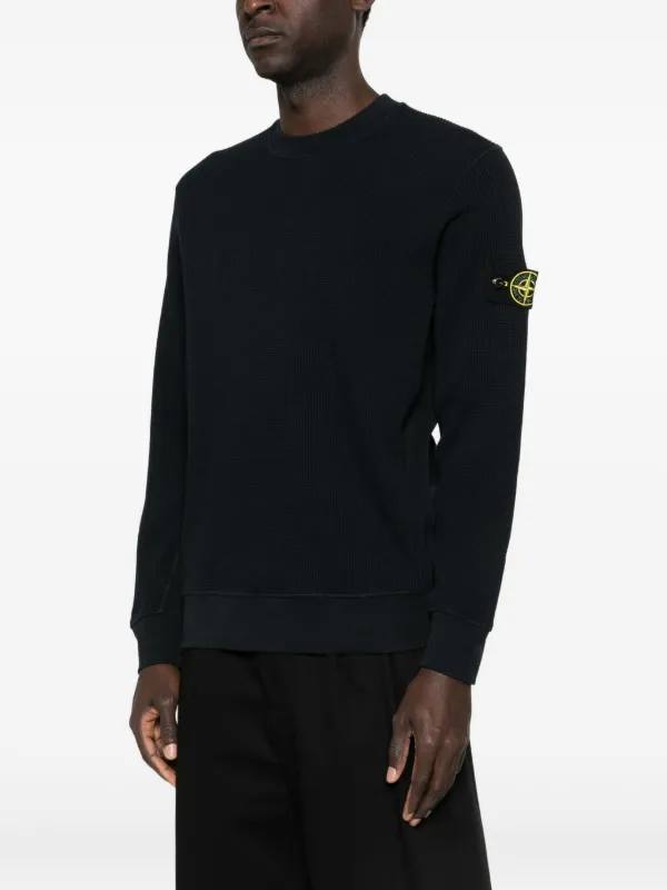 Stone Island ワッフルニット セーター | ブラック | FARFETCH JP