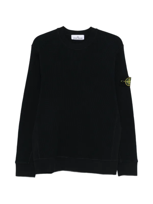 Stone Island ワッフルニット セーター | ブラック | FARFETCH JP