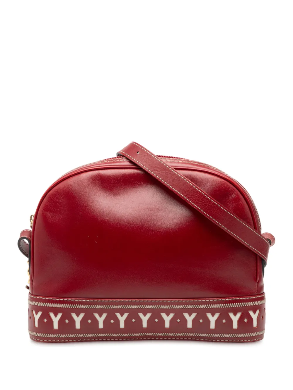 Saint Laurent Pre-Owned Borsa a spalla Dome in pelle 1990-2000 - Rosso