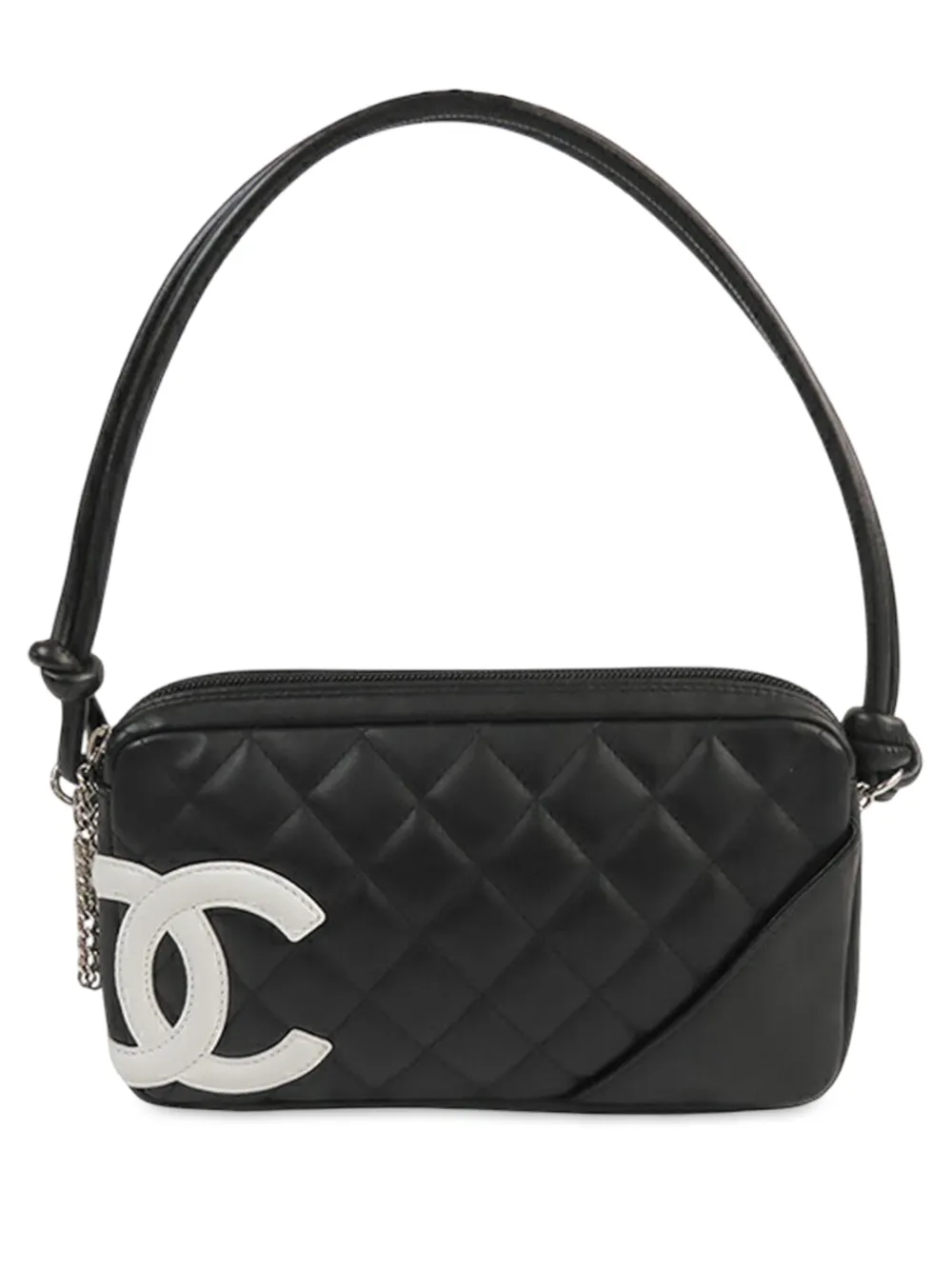 CHANEL Pre-Owned 2003-2004 Quilted Lambskin Cambon Ligne Pochette handbag - Nero