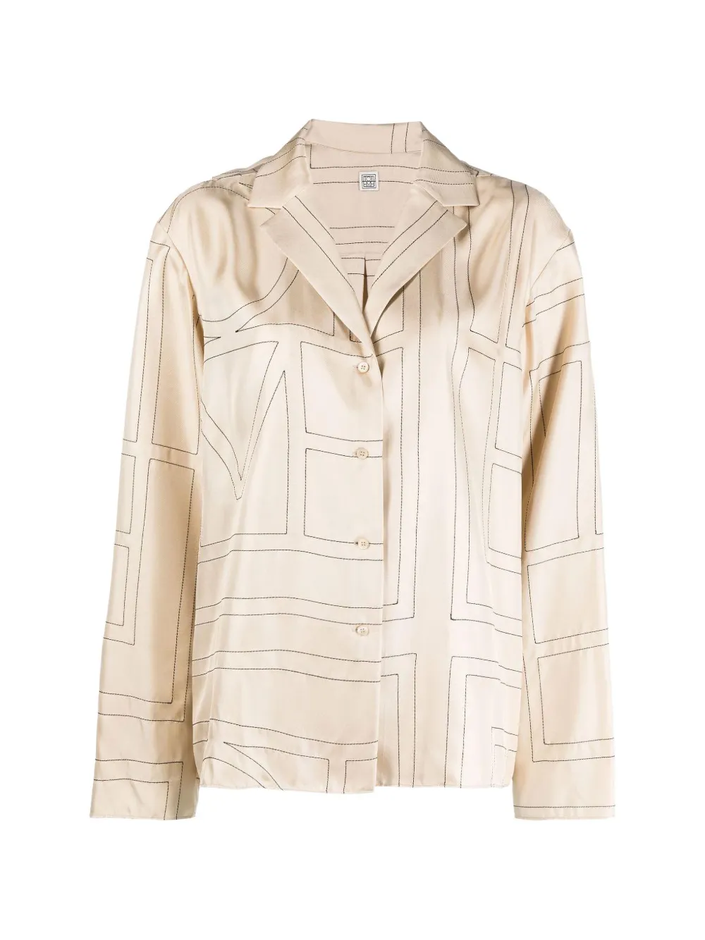 TOTEME monogram silk blouse - Toni neutri