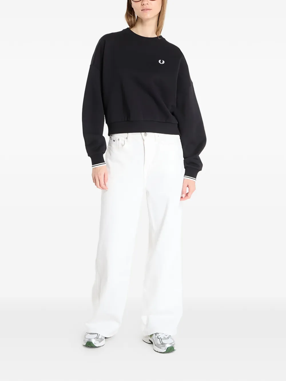  Fred Perry Crew-neck Sweater - Black 