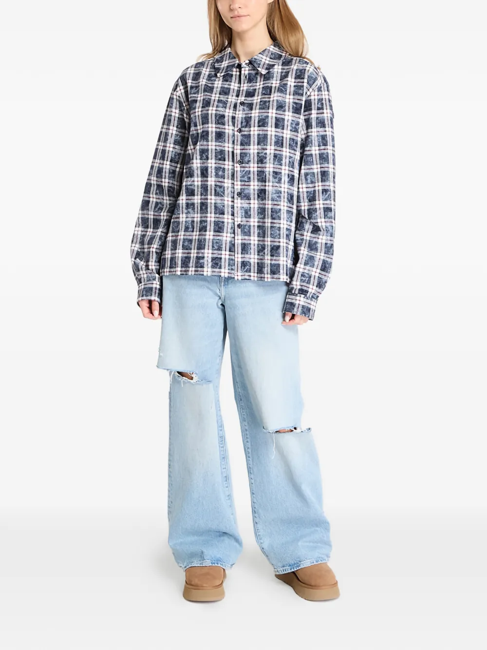  Dime Camisa A Cuadros - Azul 