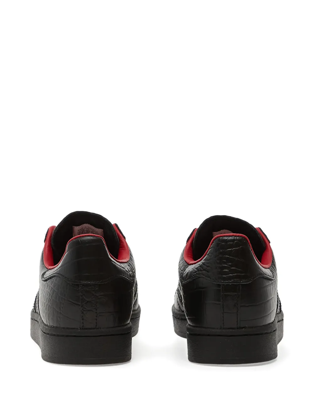 adidas Superstar II crocodile-effect sneakers Zwart