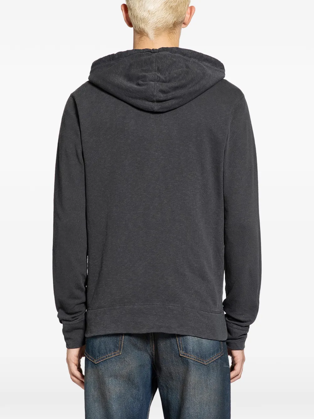 James Perse Badstof hoodie met rits Grijs