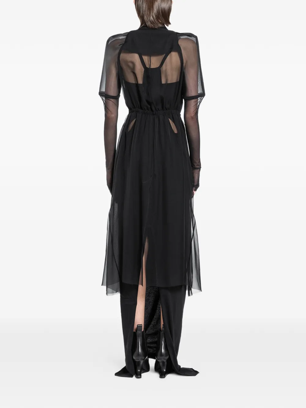 Rick Owens Metro jas met gestrikte taille Zwart