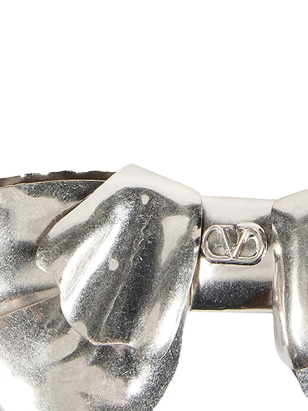  Valentino Garavani Trop Chou Bow Brooch - Silver 