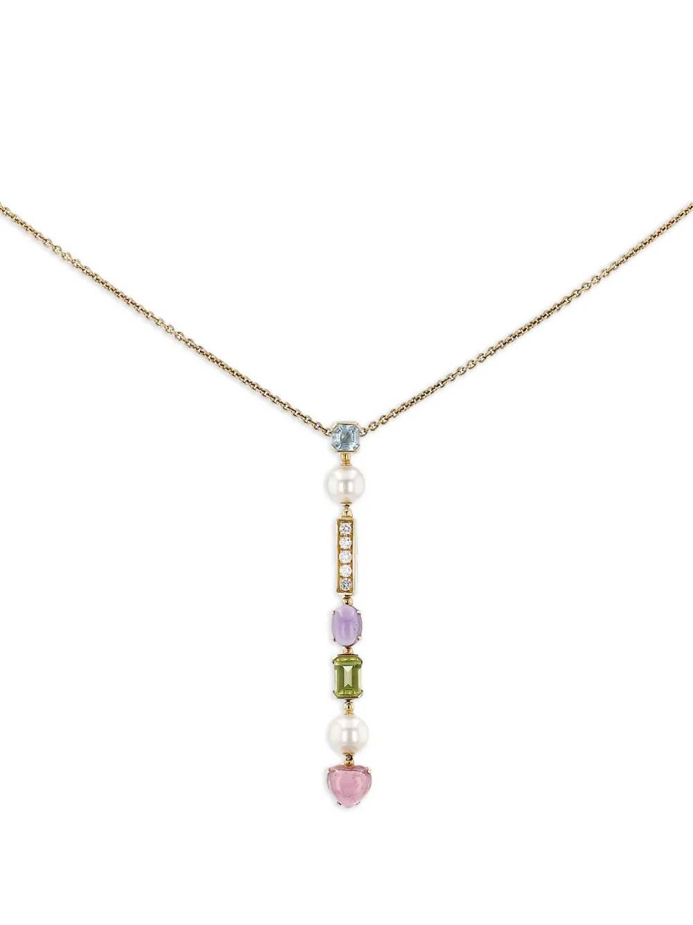 Bvlgari Pre-Owned 2010's Allegra multi-stones necklace - Oro