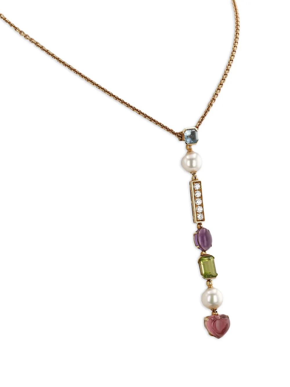 Bvlgari Pre-owned 2010's Allegra Multi-stones Necklace in Gold, view 2