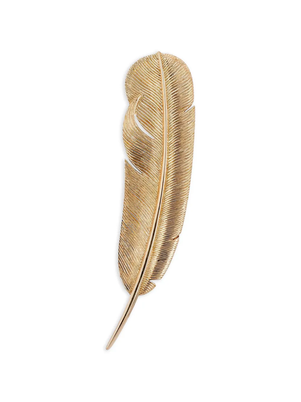 Hermès Pre-Owned 1970's feather brooch - Oro
