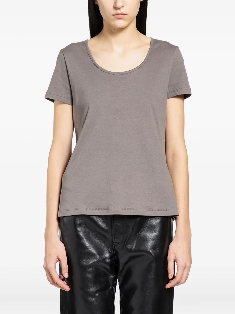 'S Max Mara Broadcloth wool T-shirt - Grigio
