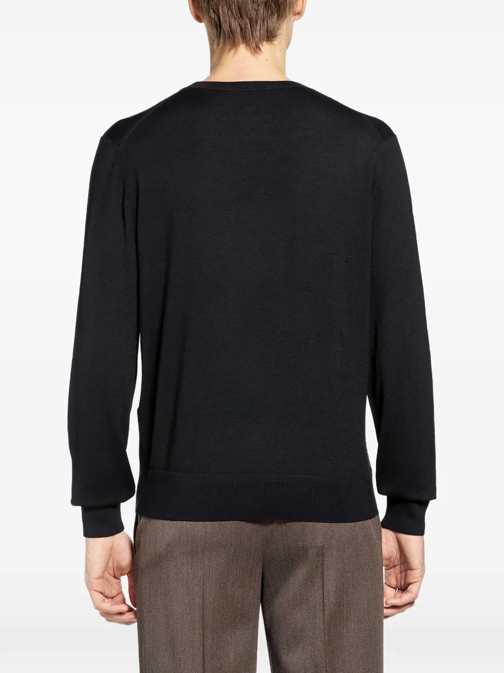 TOM FORD Top met V-hals en lange mouwen Zwart
