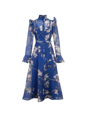 chinese dress ladies Leo Lin Matilda Puff Sleeve Midi Dress