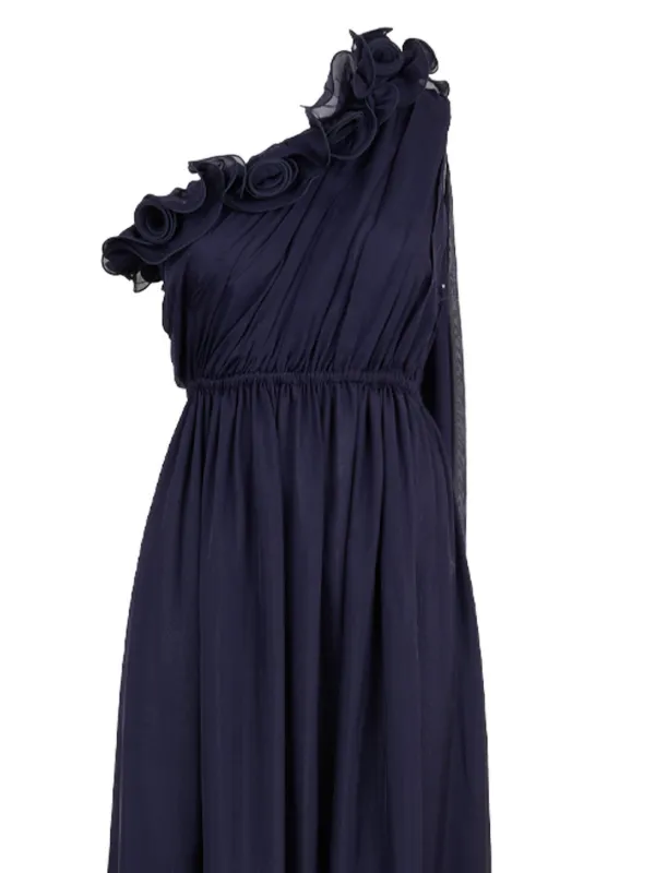 Leo Lin Jenni One-shoulder Maxi Dress - Blue Leo Lin Jenni One-shoulder Maxi Dress - Blue