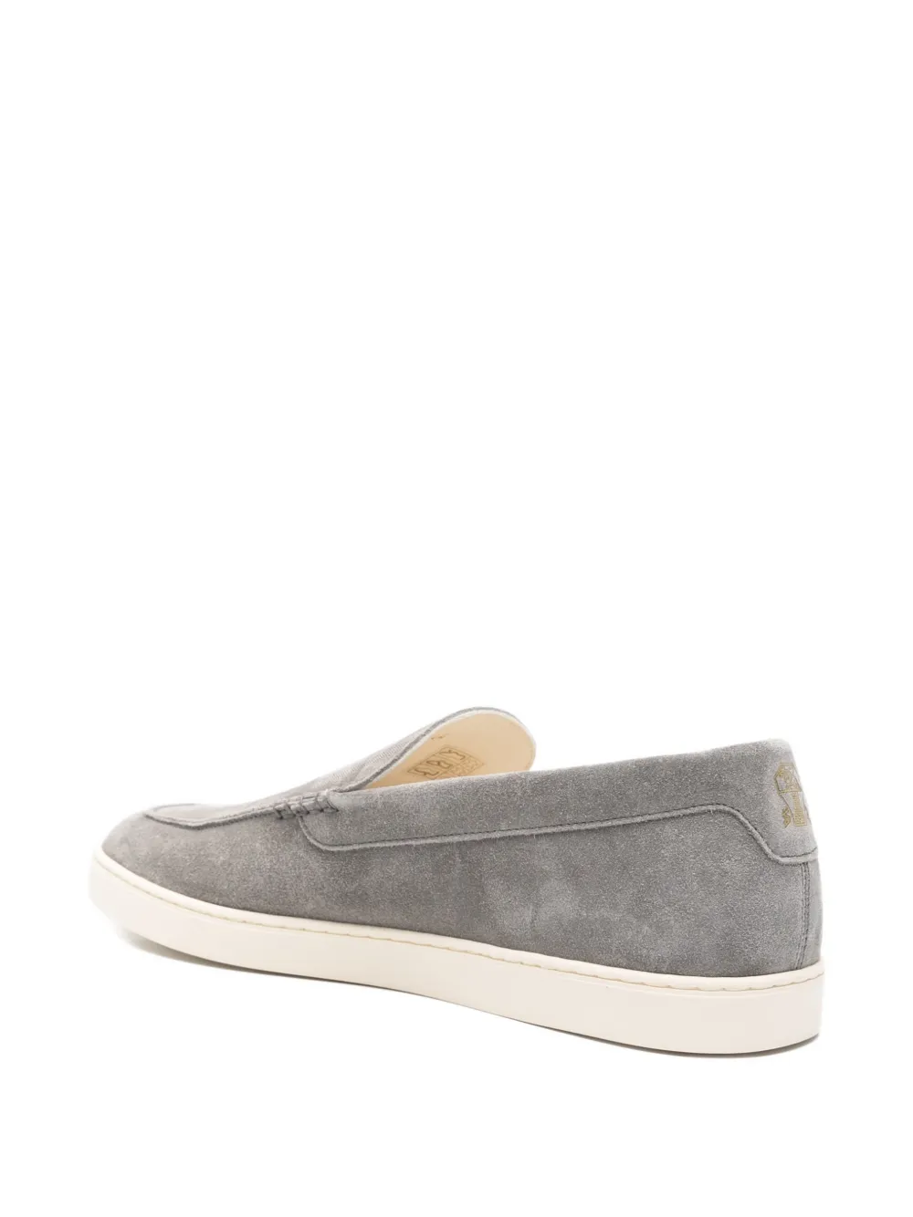 Brunello Cucinelli Leren loafers met stiksel Grijs