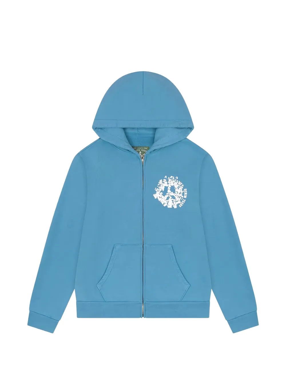 Denim Tears Felpa denim con zip - Blu