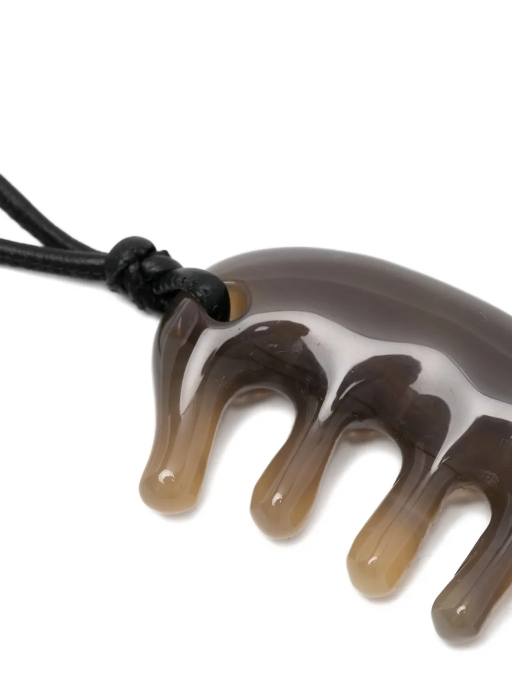LEMAIRE Beluga Gua Sha Pendant Necklace in Grey, view 3