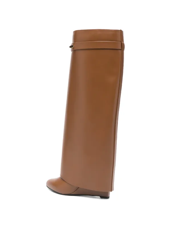 GIVENCHY ブラウンレザー サルエル ショートパンツ 36サイズ ブラウン Givenchy Shark Pinch Boots In Leather | Brown | FARFETCH