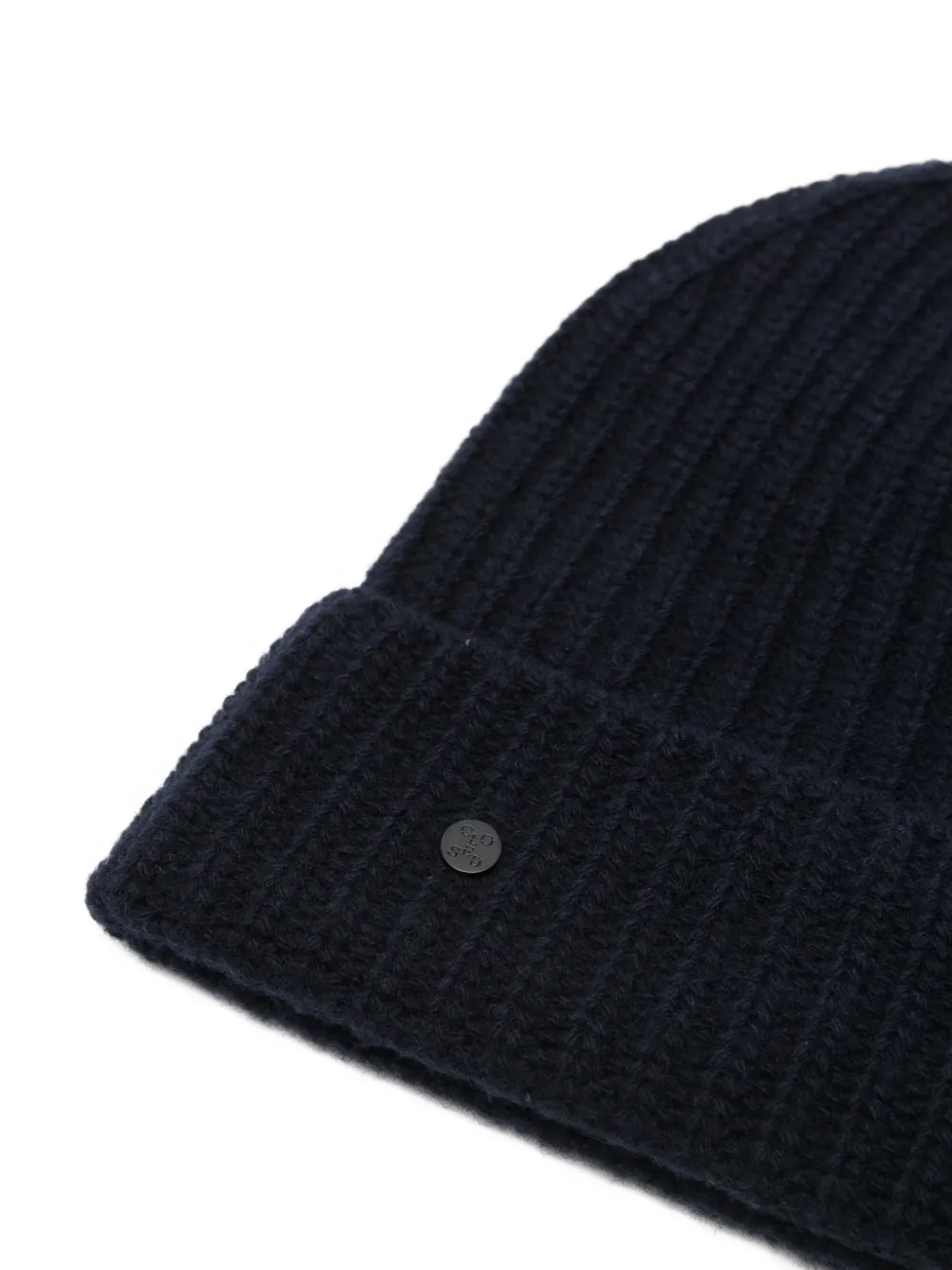  Closed Ribbed Beanie Hat - Blue 