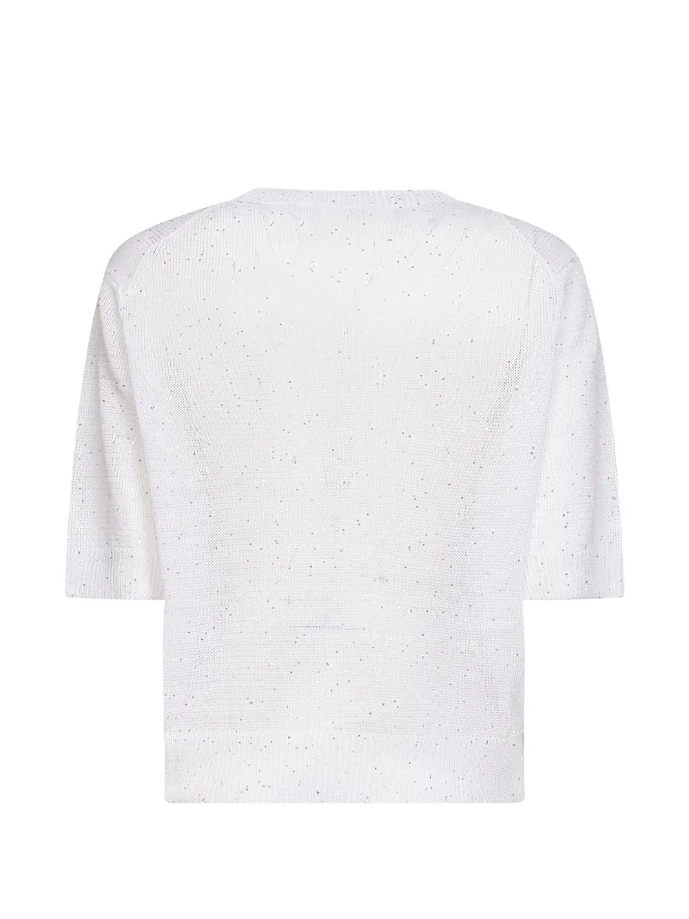 Brunello Cucinelli T-shirt verfraaid met pailletten Wit