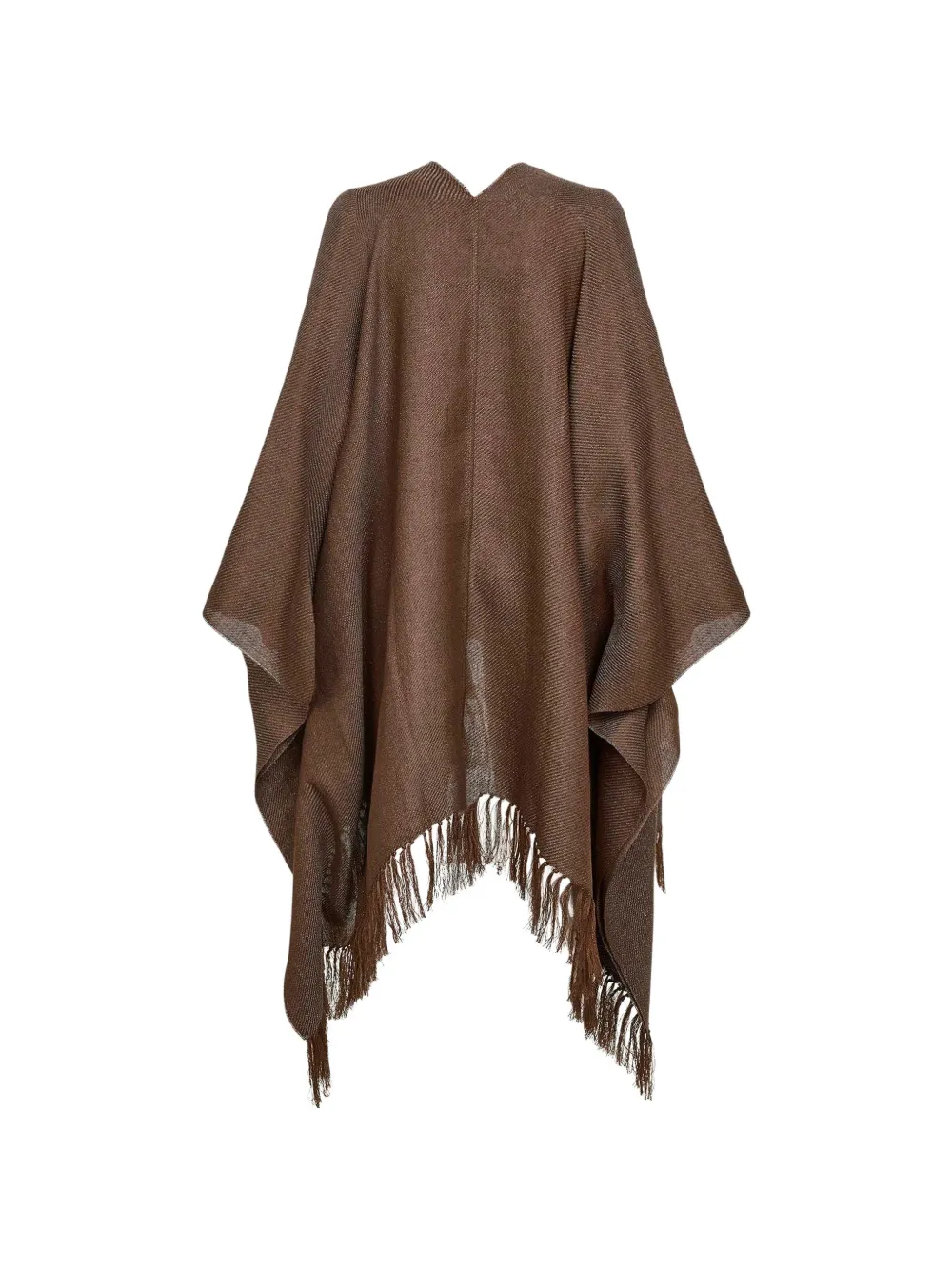 Fringed-Hem Poncho