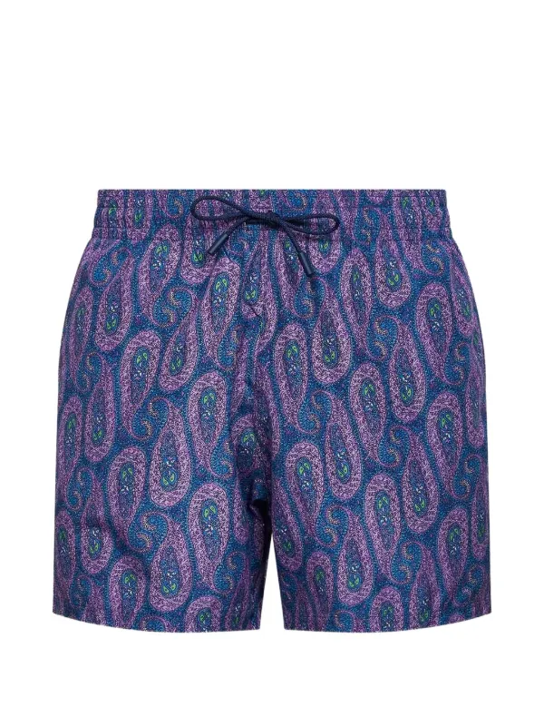 ETRO ペイズリースイムショーツ | パープル | FARFETCH JP