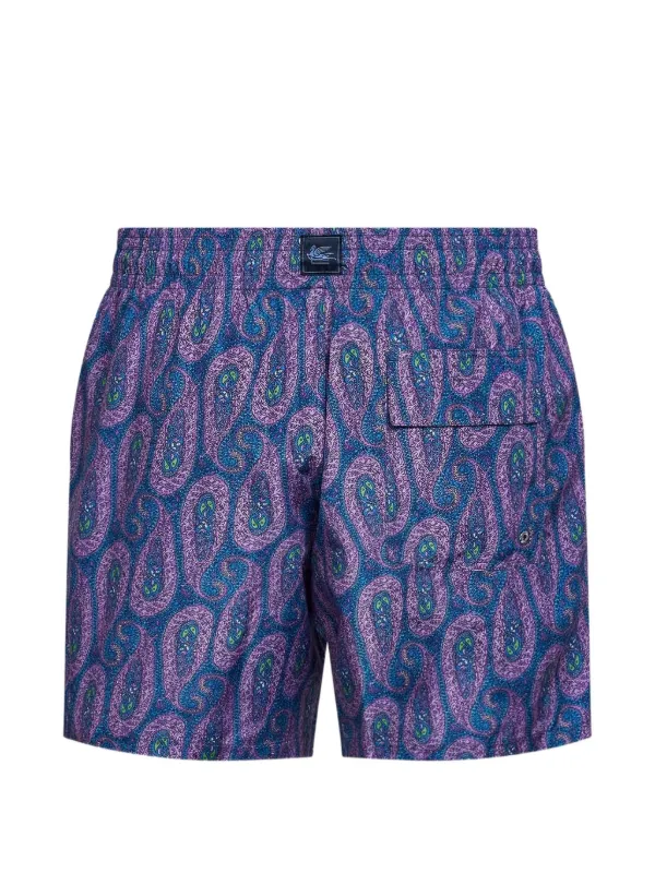 ETRO ペイズリースイムショーツ | パープル | FARFETCH JP
