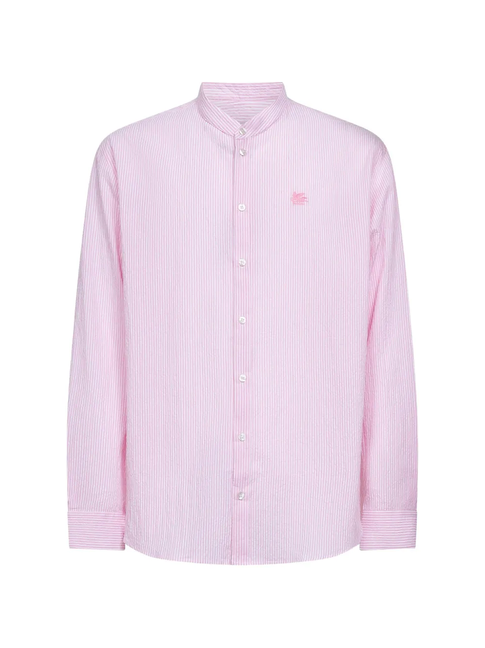 ETRO logo-embroidered striped-pattern shirt - Rosa