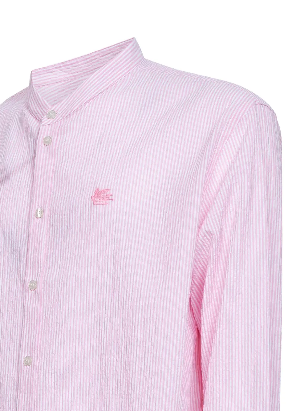 ETRO Gestreept overhemd met geborduurd logo Roze