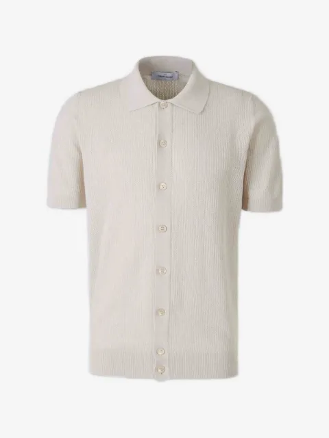 Gran Sasso short-sleeve knitted buttoned shirt