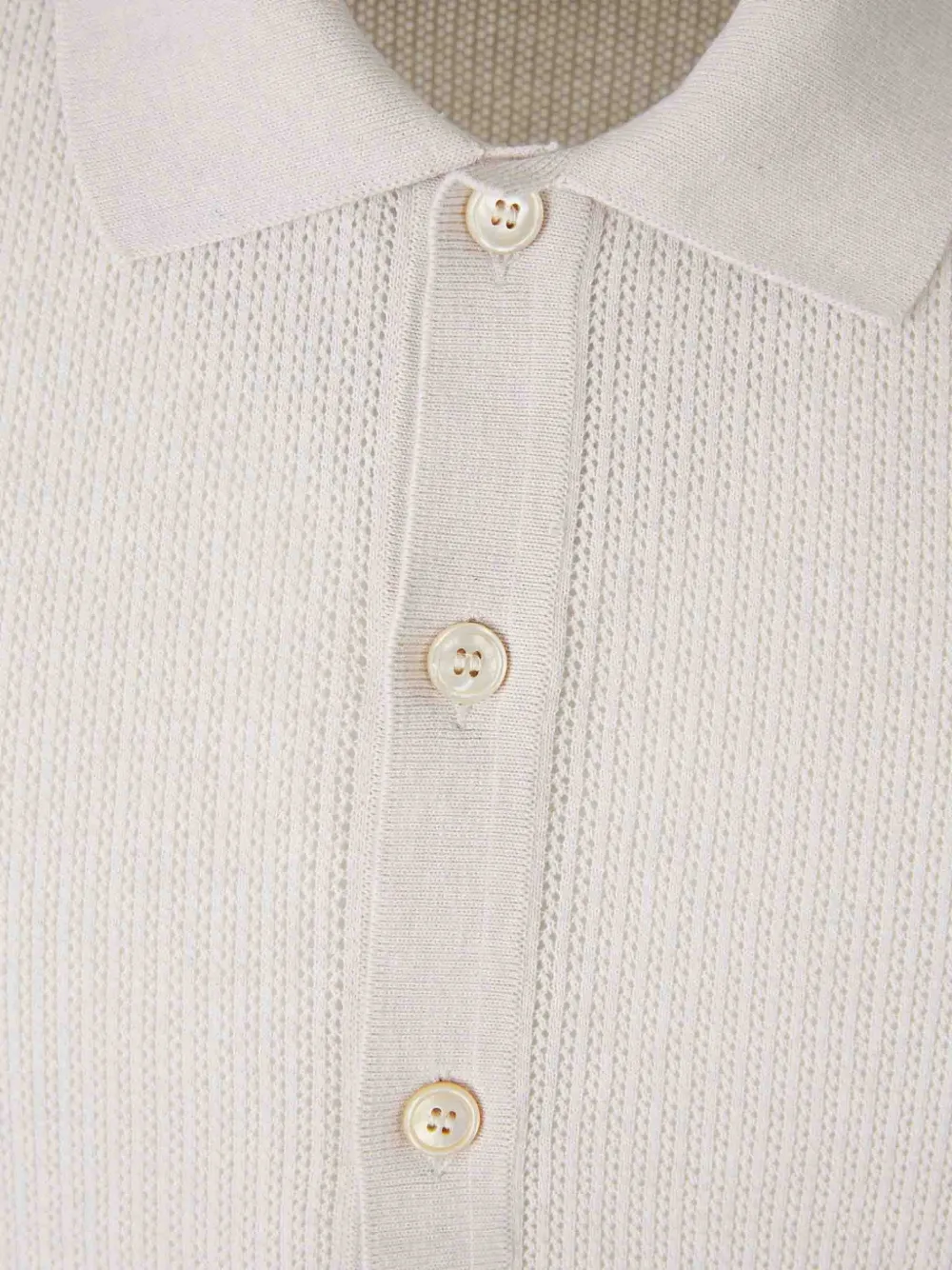  Gran Sasso Short-sleeve Knitted Buttoned Shirt - Neutrals 