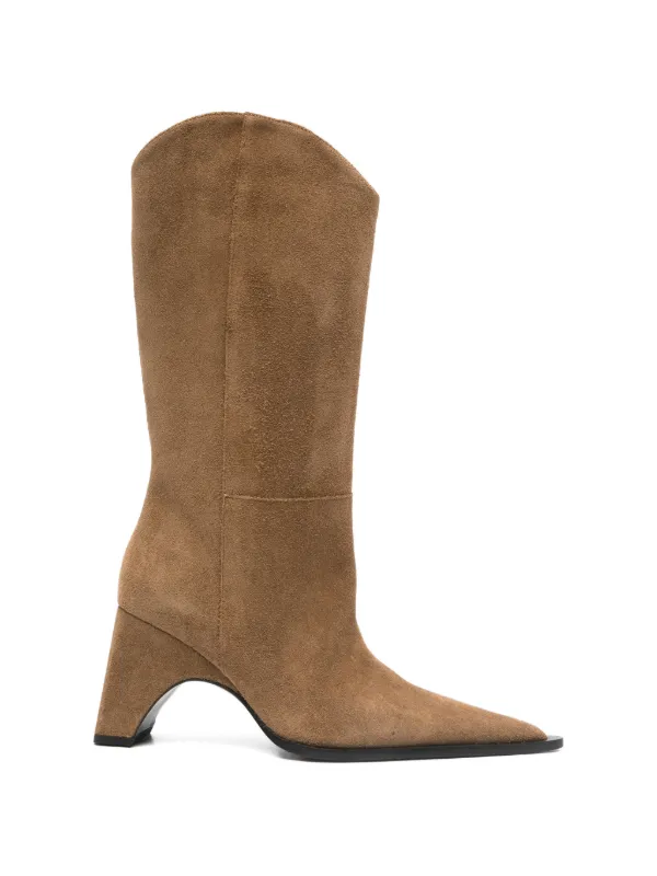 Coperni Bridge Cowboy Suede Boots in Brown