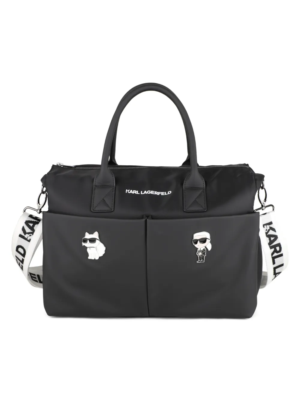 Karl Lagerfeld Kids logo-print changing bag - Nero