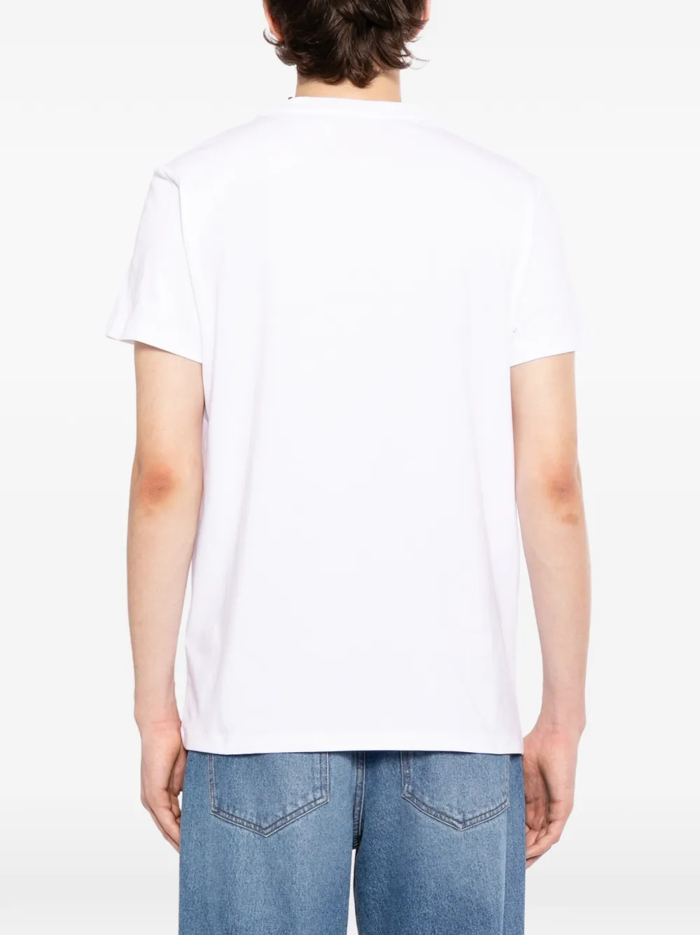 Balmain T-shirt met logopatch en ronde hals Wit