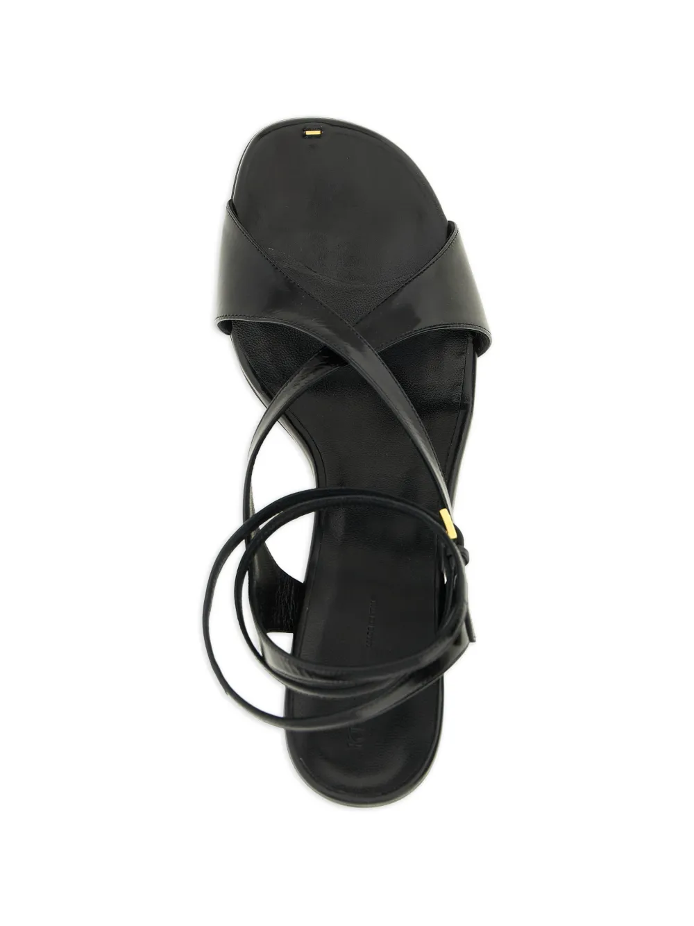 KHAITE Liria sandalen met enkelbandje en email Zwart