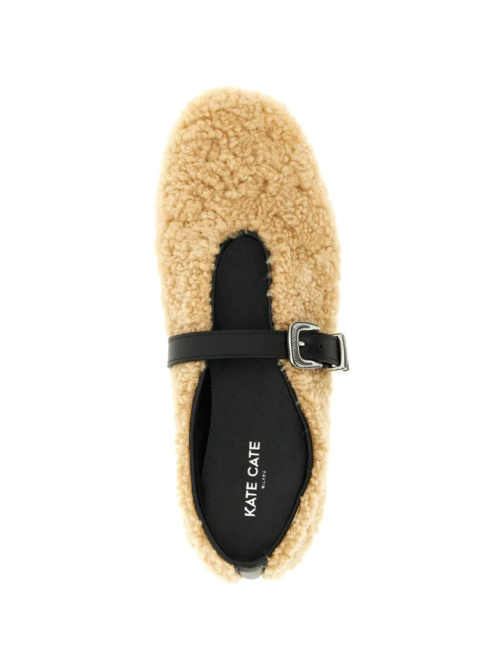 Kate Cate Jude ballerina's met lammy gesp Beige