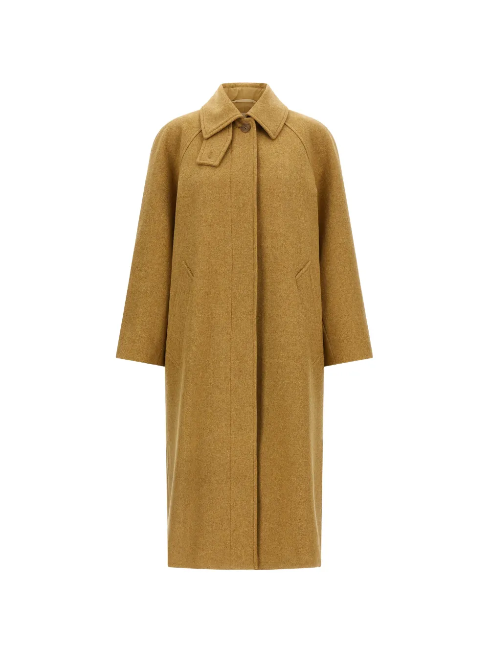 A.P.C. shirt collar removable belt coat - Marrone