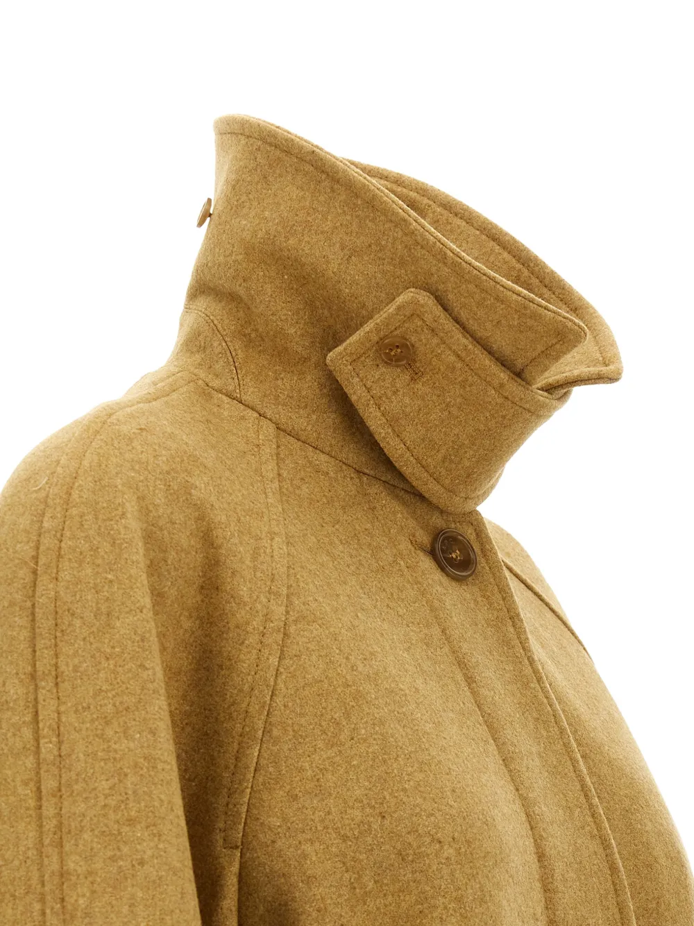 A.P.C. Jas met afneembare riem en shirtkraag Bruin