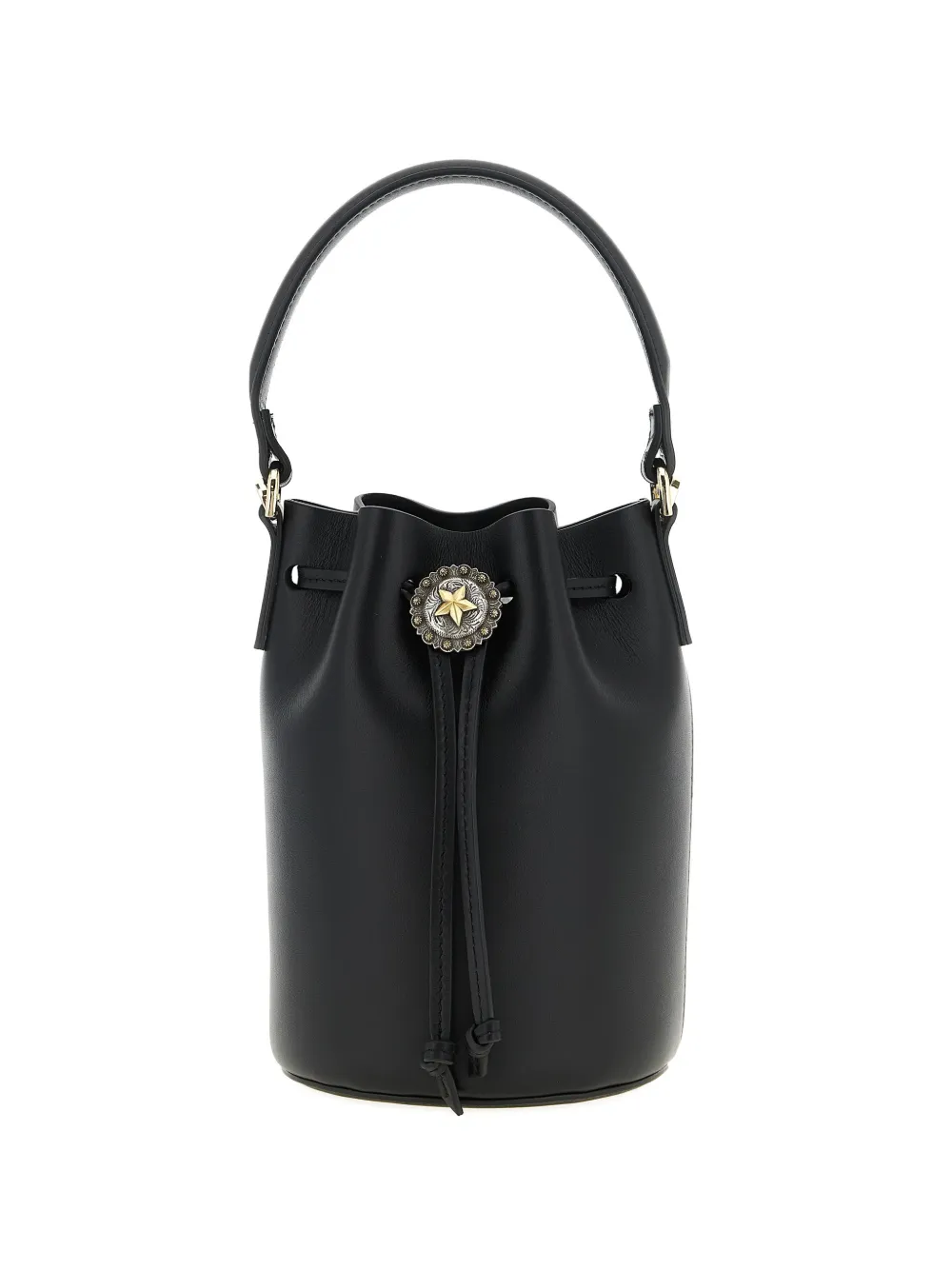 Kate Cate star detail drawstring bucket bag - Nero