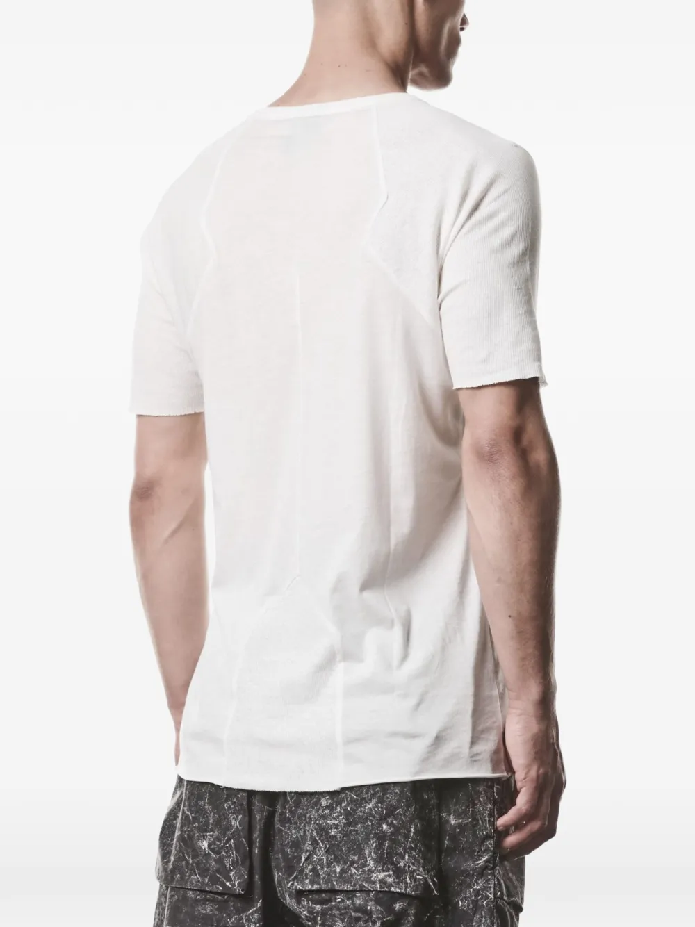 Thom Krom T-shirt met afwerking Beige