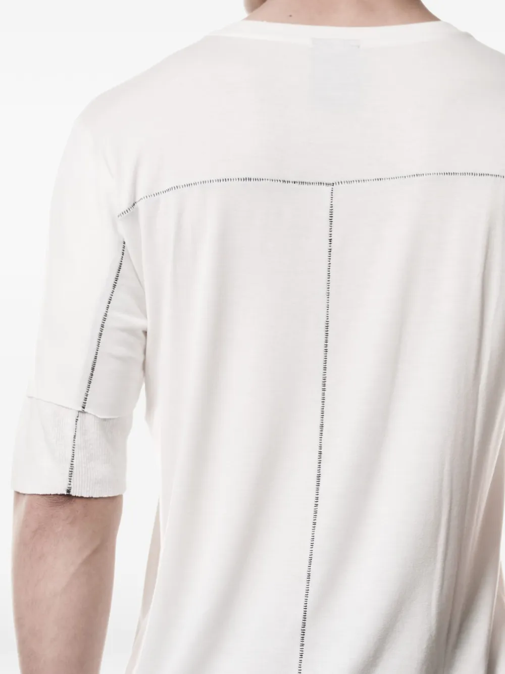 Thom Krom T-shirt met stiksel Beige