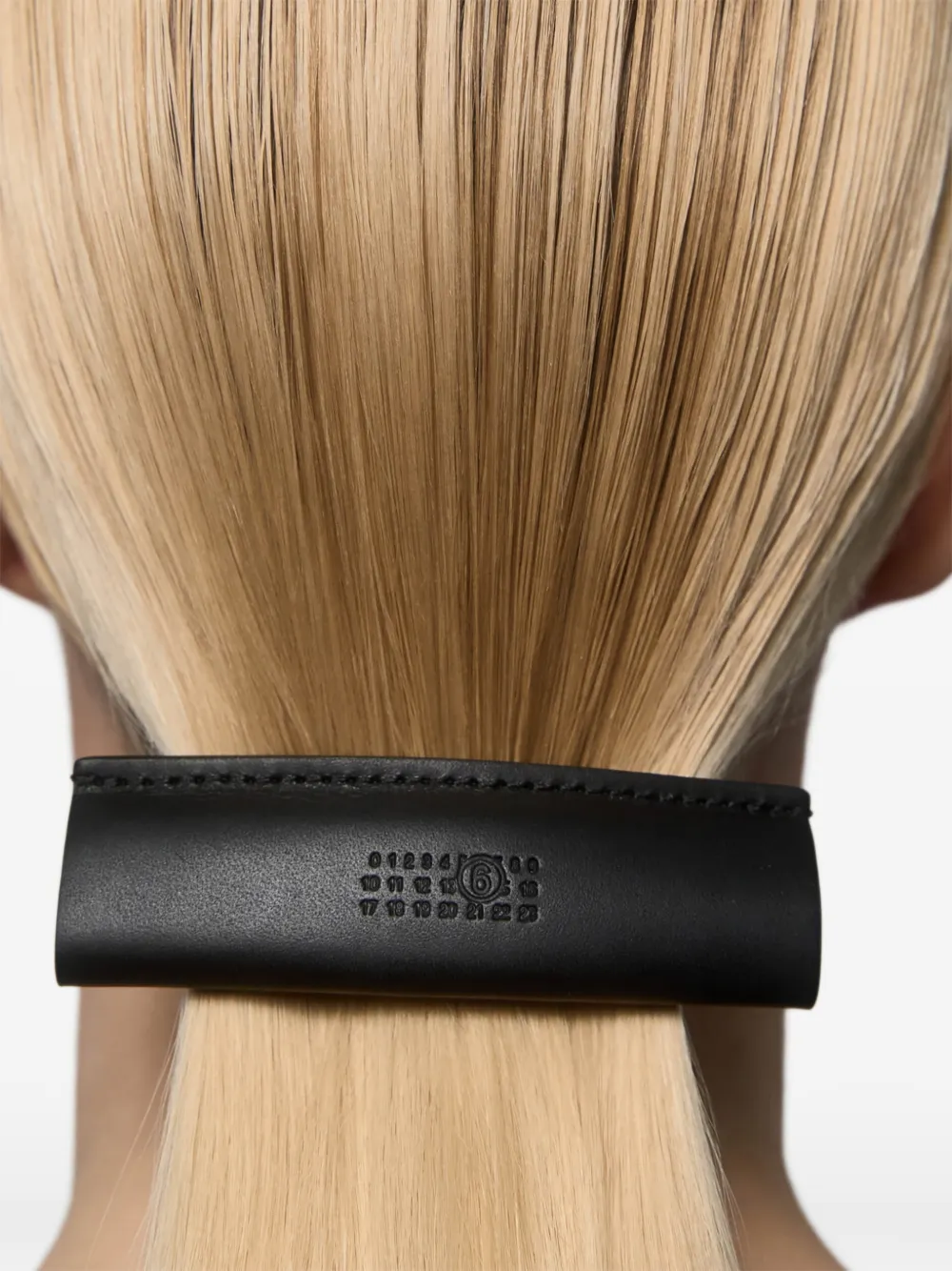 MM6 Maison Margiela Leren haarclip Zwart