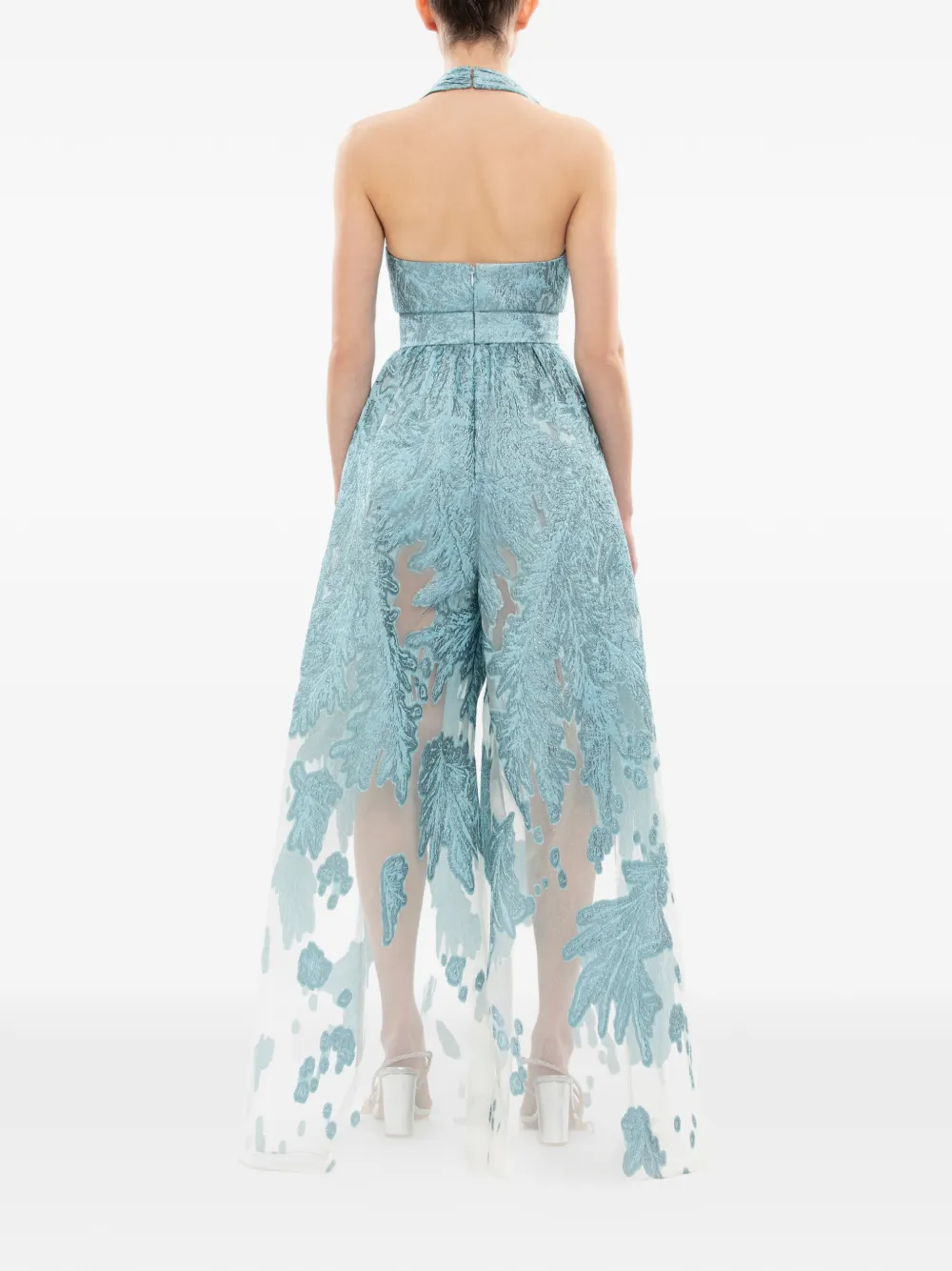 Saiid Kobeisy Jumpsuit met V-hals Blauw
