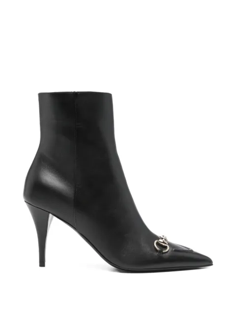 Gucci Pre-Owned horsebit-detail leather ankle boots